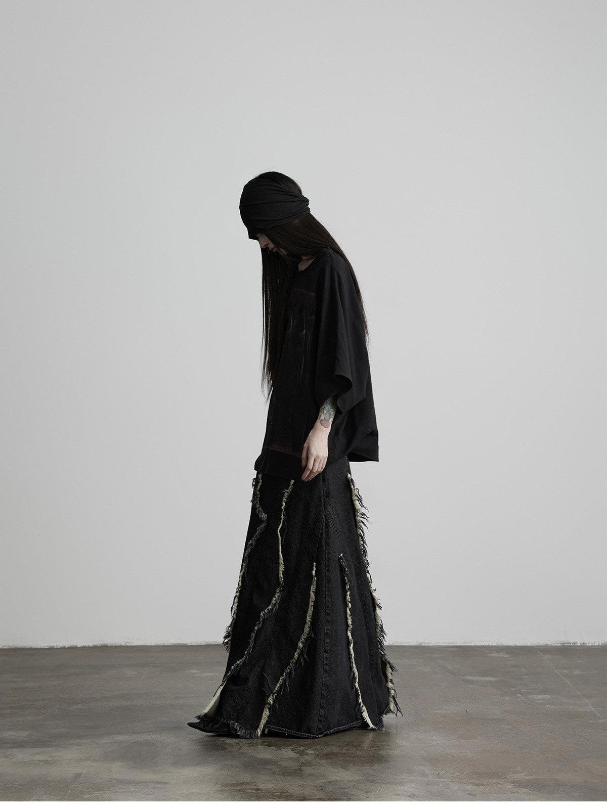INDULGE Dark Gothic Print Boxy Women&