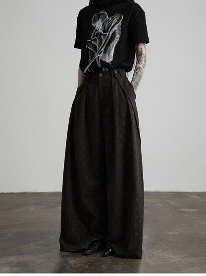 INDULGE Dark Plaid Pockets Sculpted Cut Women&