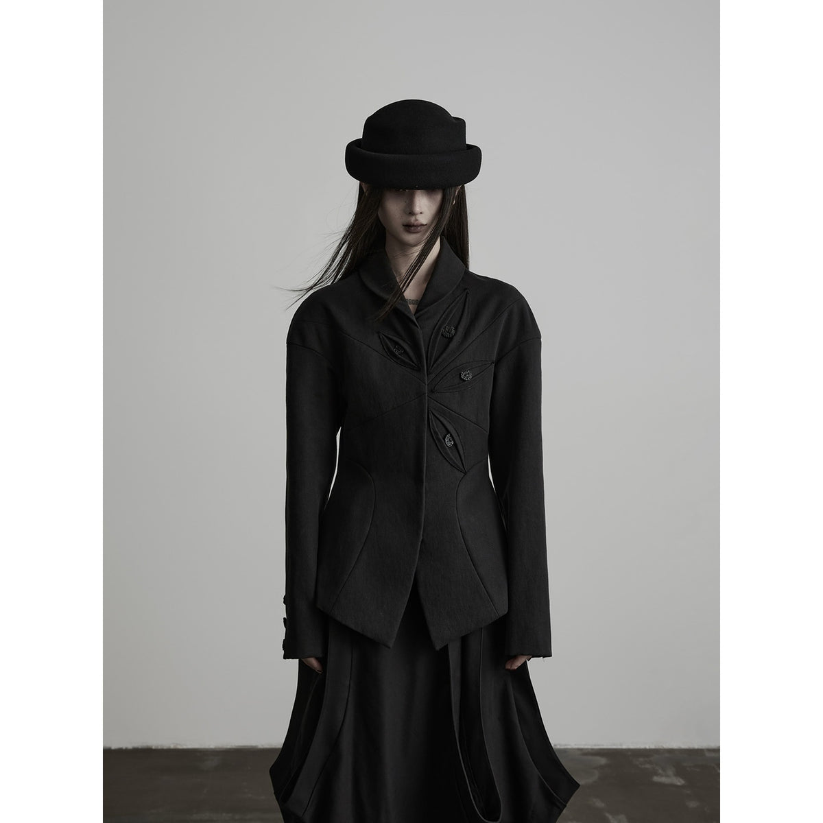 INDULGE_Deconstructed_Button_Detail_Fitted_Waist_Women&