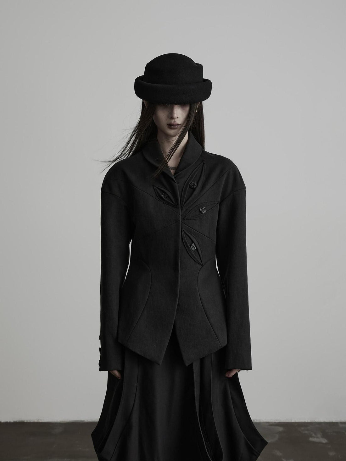 INDULGE Deconstructed Button Detail Fitted Waist Women&