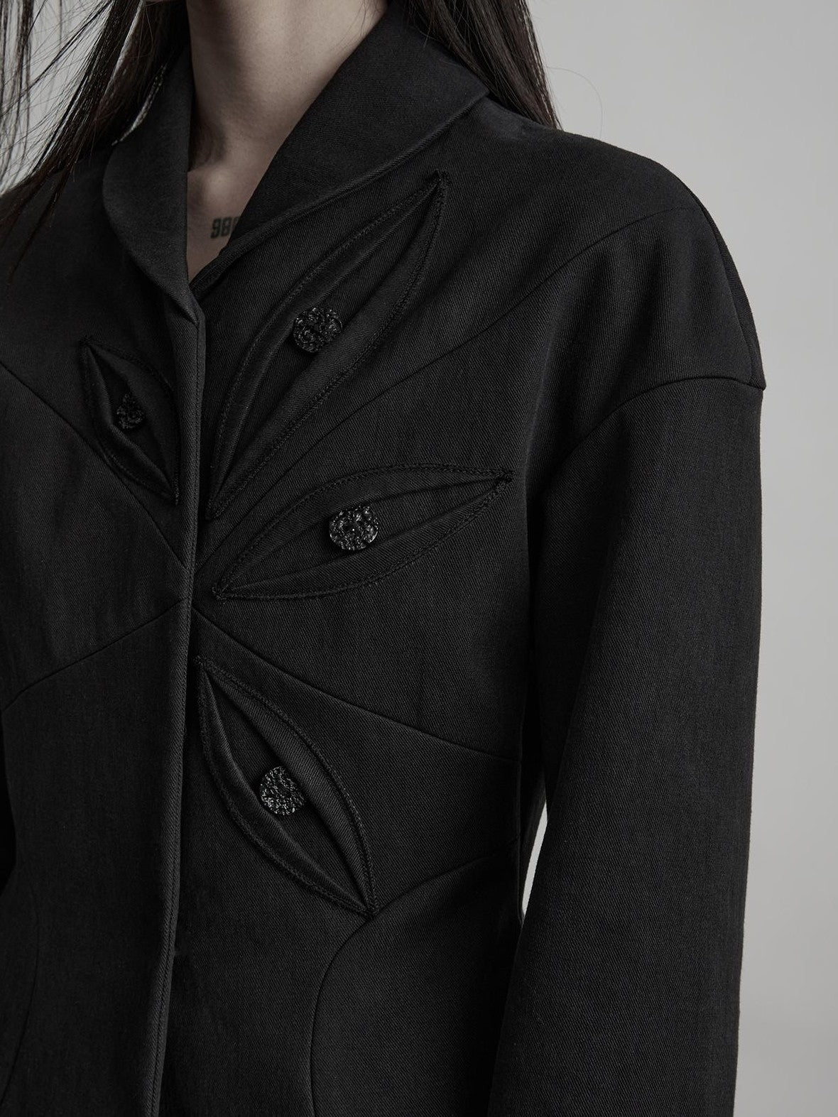 INDULGE Deconstructed Button Detail Fitted Waist Women&