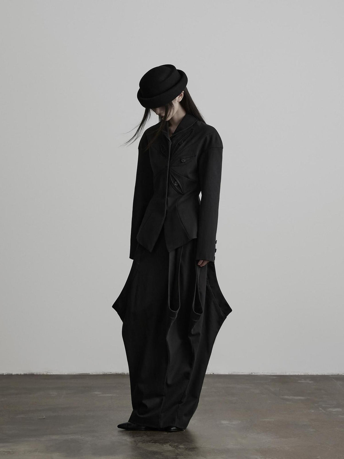 INDULGE Deconstructed Button Detail Fitted Waist Women&