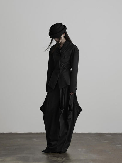 INDULGE Deconstructed Button Detail Fitted Waist Women&