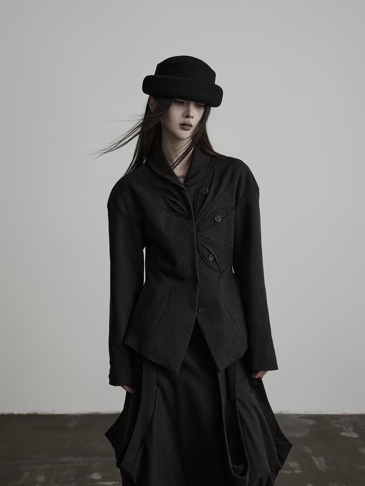 INDULGE Deconstructed Button Detail Fitted Waist Women&