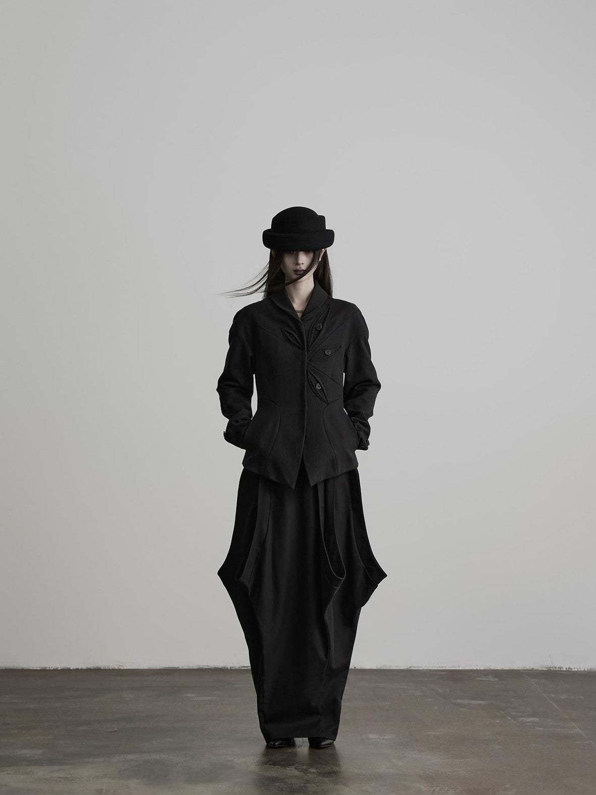 INDULGE Deconstructed Button Detail Fitted Waist Women&