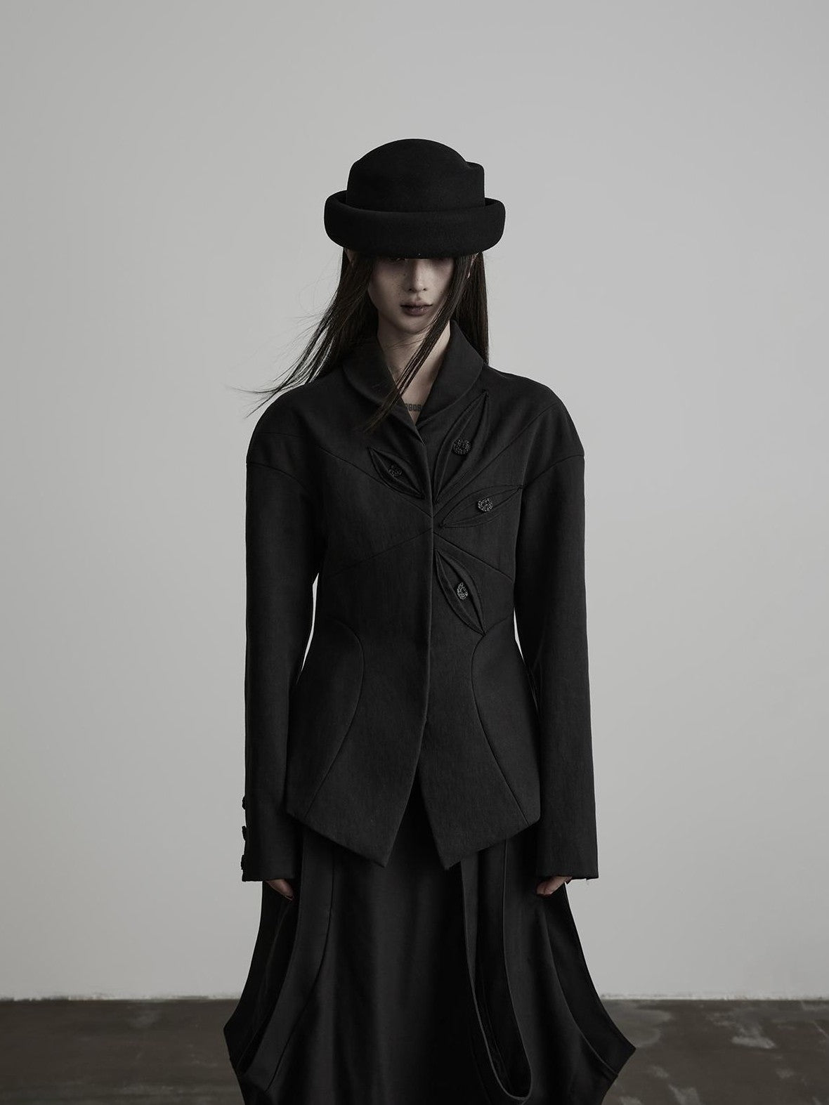 INDULGE Deconstructed Button Detail Fitted Waist Women&