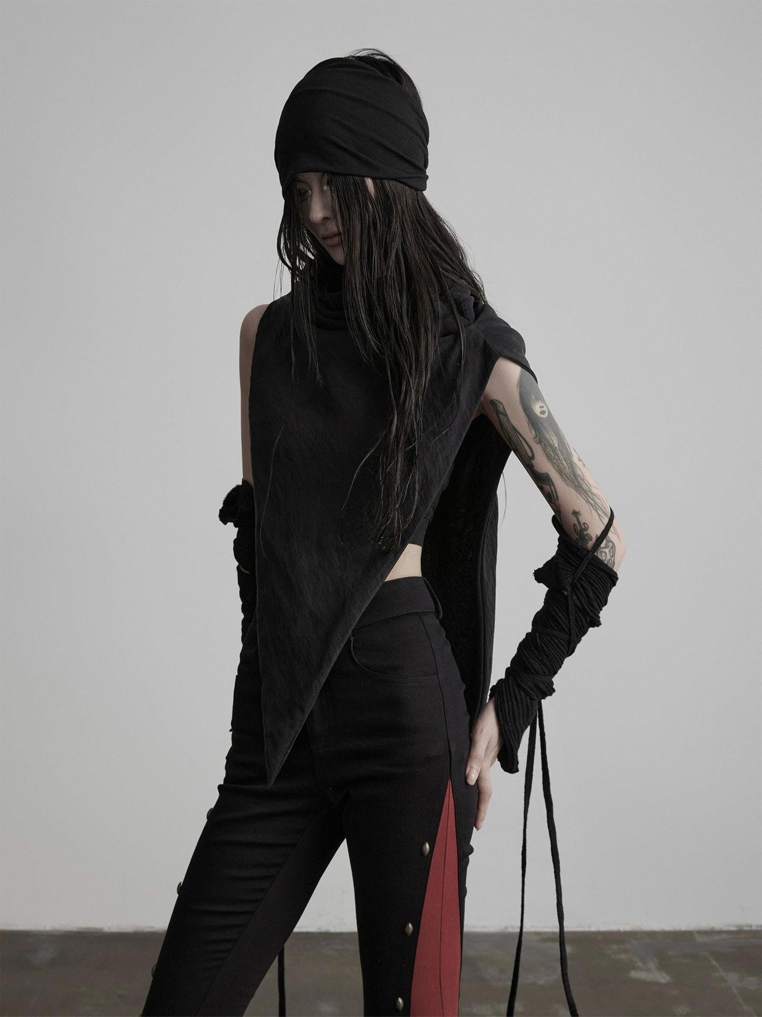INDULGE Decorative Rectangular Shawl Unisex One Size Solid Black Overshirts