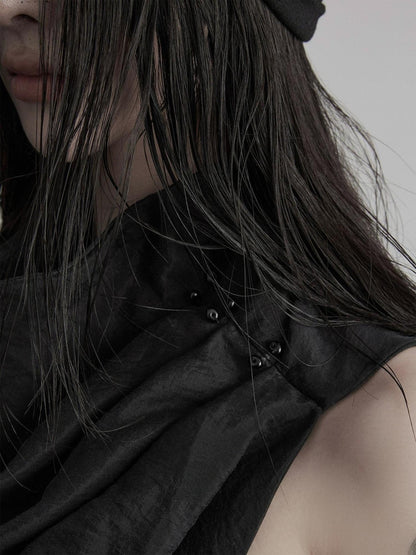INDULGE Decorative Rectangular Shawl Unisex One Size Solid Black Overshirts