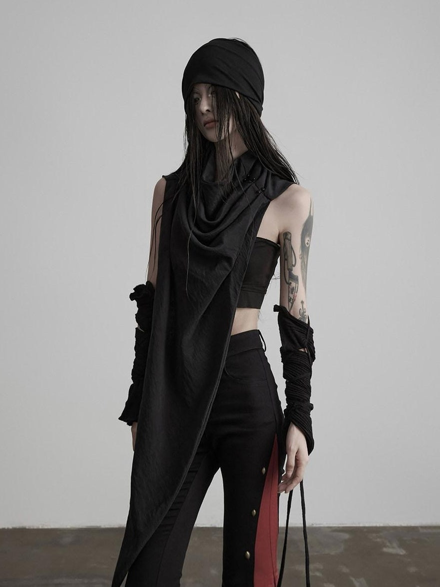 INDULGE Decorative Rectangular Shawl Unisex One Size Solid Black Overshirts