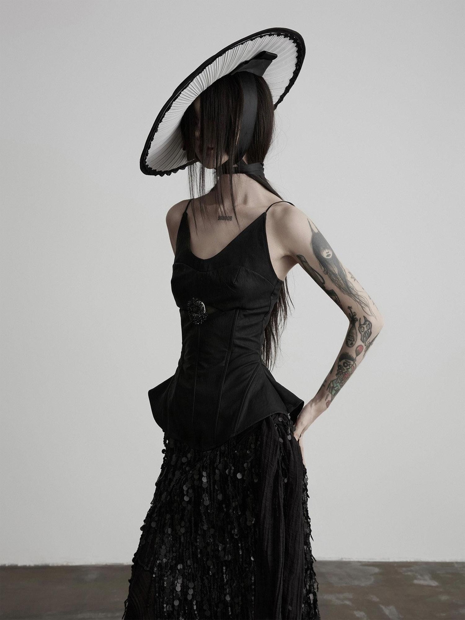 INDULGE Devil Horn Structured Cut Boned Corset Women&