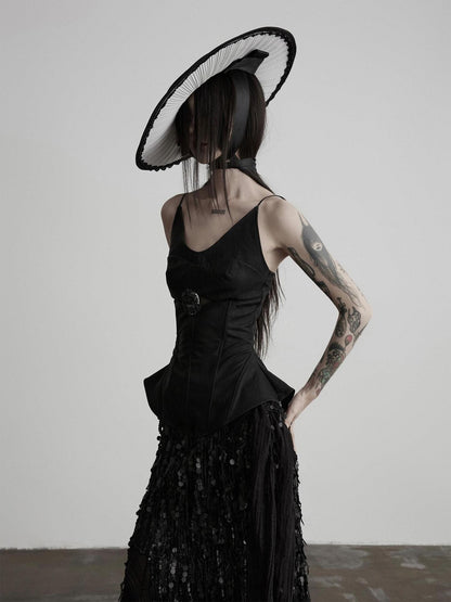 INDULGE Devil Horn Structured Cut Boned Corset Women&