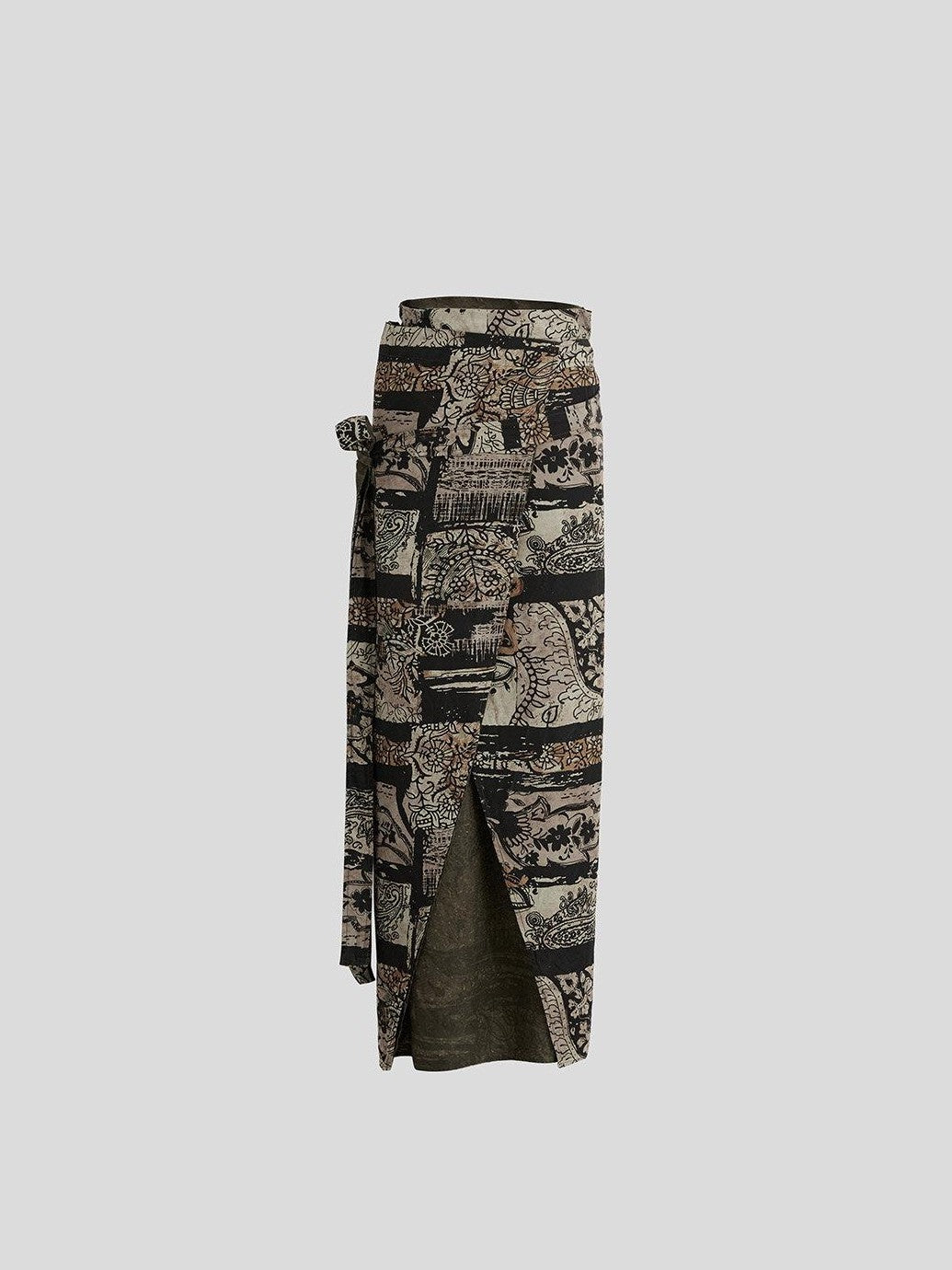 INDULGE Double Sided Print Wrap Tie 3d Cut Women&