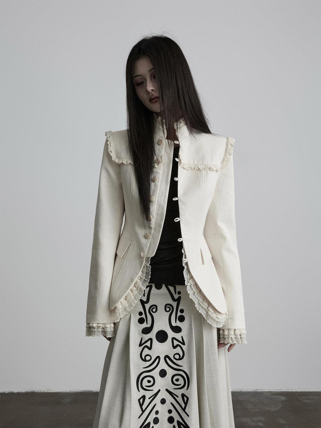 INDULGE Durable Lyocell Cotton Blend Stand Collar Button Women Casual Jackets