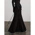 INDULGE Durable Pleated Low Waist Side Zipper Casual Fishtail Acetate Mermaid Skirts