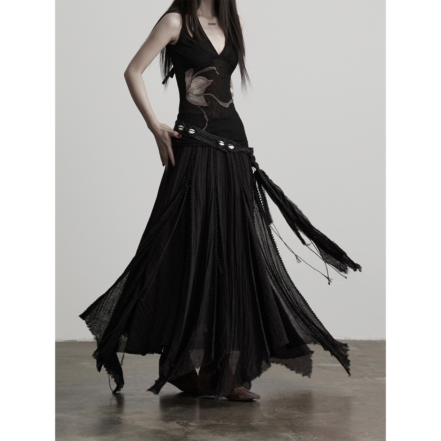 INDULGE_Flowy_Handmade_Waist_Tie_Tassel_Frayed_Hem_Women&