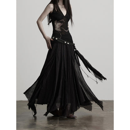 INDULGE_Flowy_Handmade_Waist_Tie_Tassel_Frayed_Hem_Women&