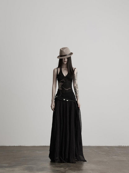 INDULGE Flowy Handmade Waist Tie Tassel Frayed Hem Women&
