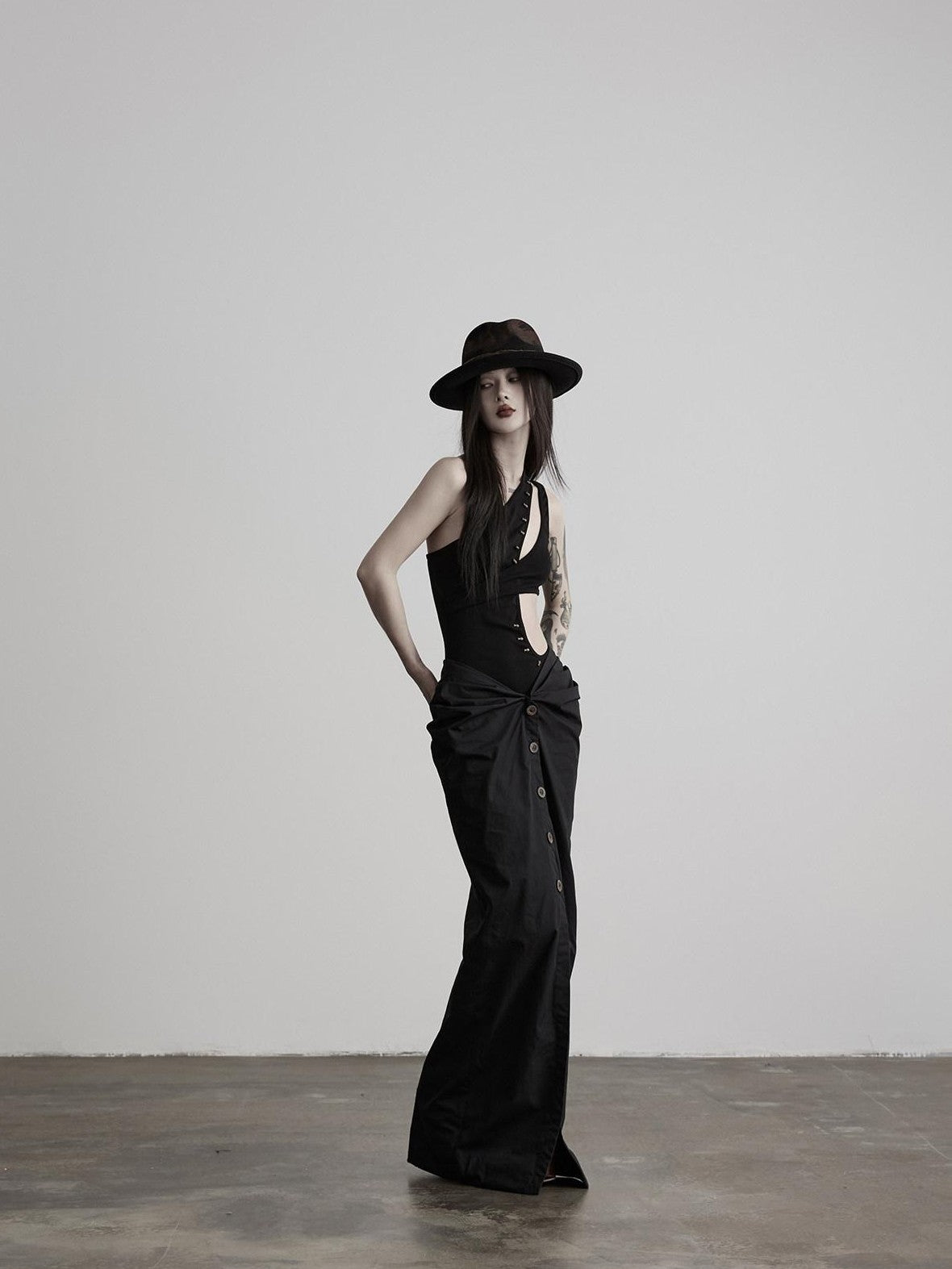 INDULGE Geometric Deconstructed Beaded Asymmetric Women&