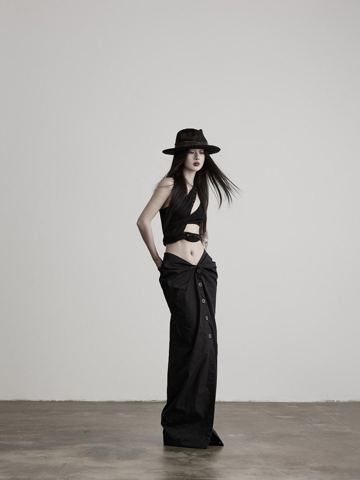 INDULGE Geometric Deconstructed Beaded Asymmetric Women&