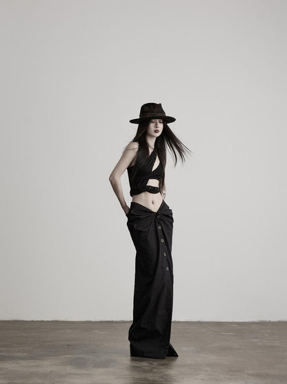 INDULGE Geometric Deconstructed Beaded Asymmetric Women&