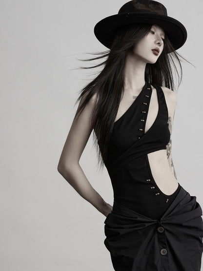 INDULGE Geometric Deconstructed Beaded Asymmetric Women&
