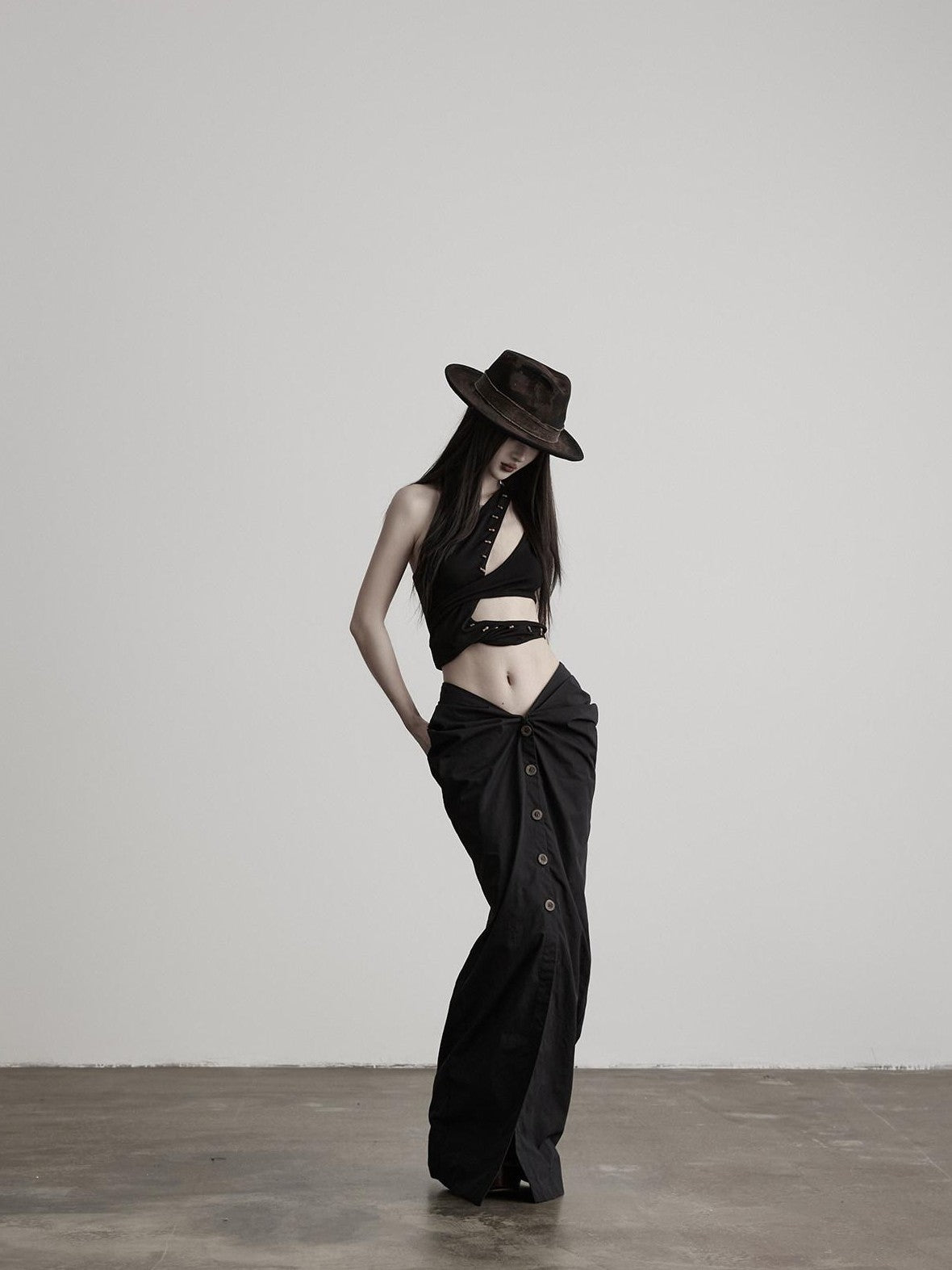 INDULGE Geometric Deconstructed Beaded Asymmetric Women&