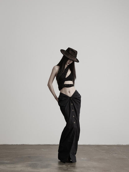 INDULGE Geometric Deconstructed Beaded Asymmetric Women&