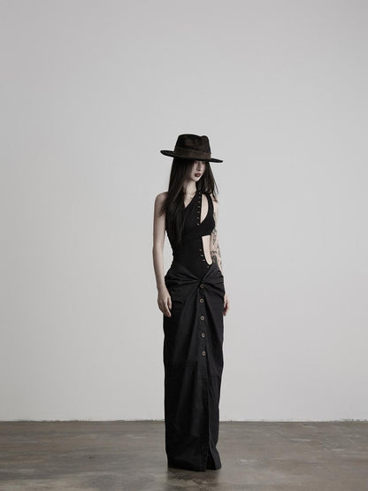 INDULGE Geometric Deconstructed Beaded Asymmetric Women&