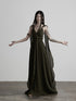 INDULGE_Green_Ribbon_Tie_Structured_A_Line_Women&