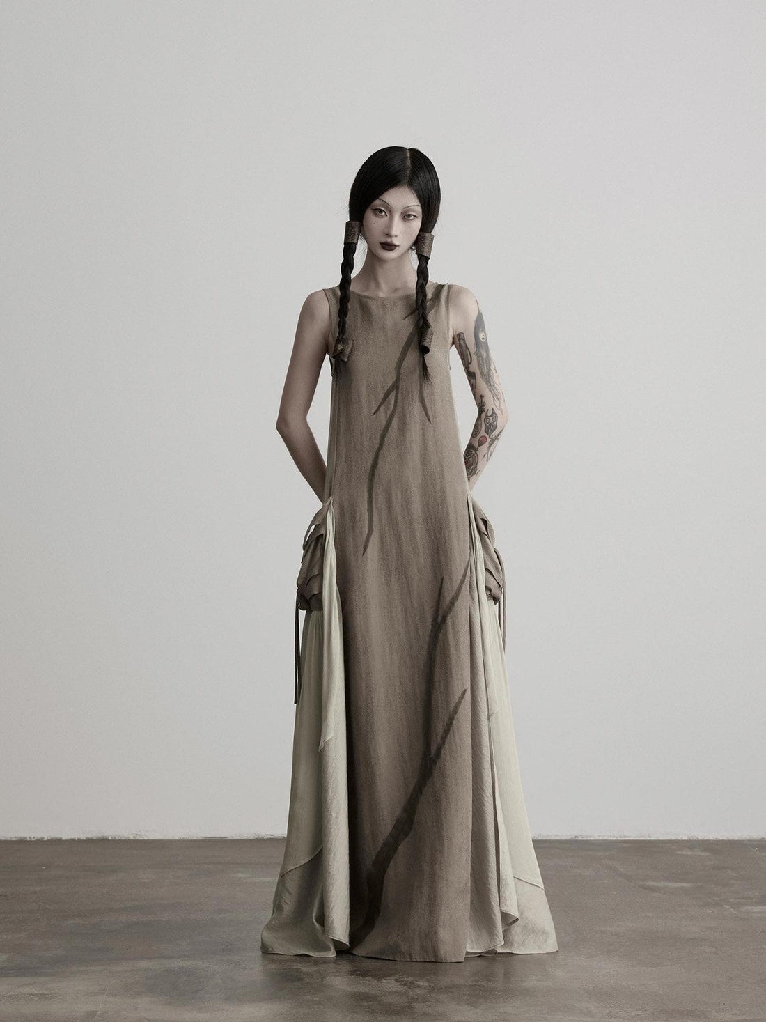 INDULGE Green Structured Splice Pocket Cami Women's Tencel Casual Maxi Dresses – MISSTT