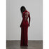 INDULGE_Handmade_Cross_Lace_Up_Velvet_High_Neck_Hollow_Out_Women&
