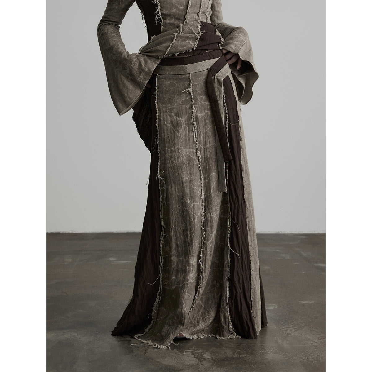 INDULGE_Handmade_Dyed_Raw_Edge_Linen_A_Line_Women&