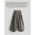 INDULGE Light Camel Patchwork Natural Waist Zipper Fly Casual Women Wide-Leg Pants