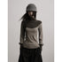 INDULGE Lyocell Blend Slim Fit Dark Goth Half Collar Women Gray Long Sleeve T-Shirts