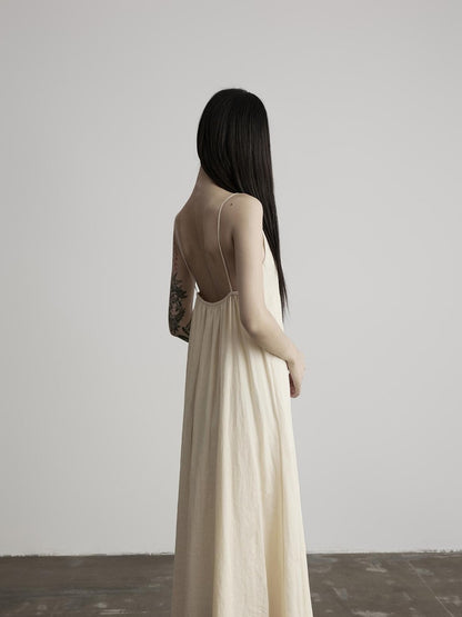 INDULGE Minimalist Hand Beaded A Line V-neck Women&