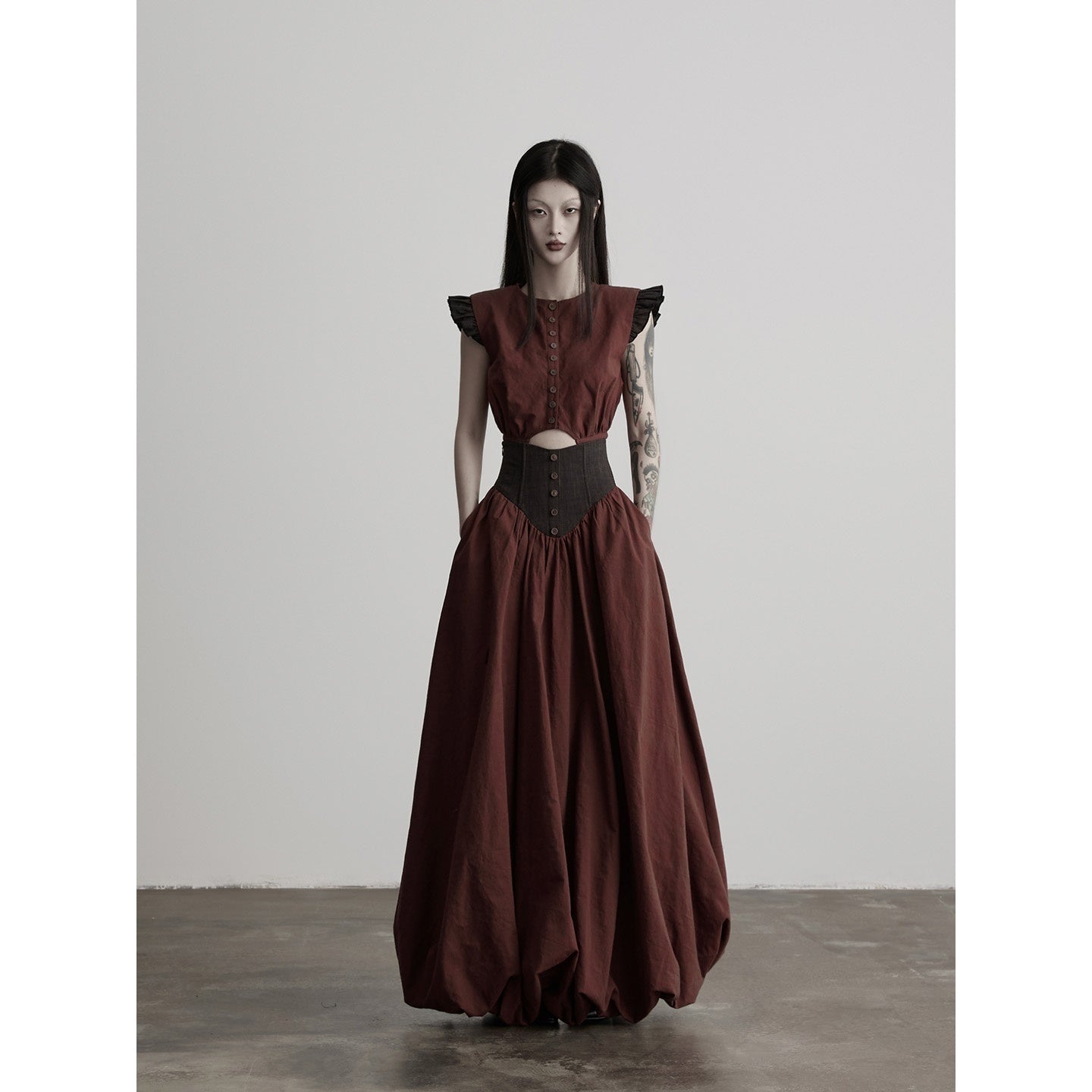 INDULGE_Ombre_Spun_Yarn_Patchwork_Waist_Belt_A_Line_Women&