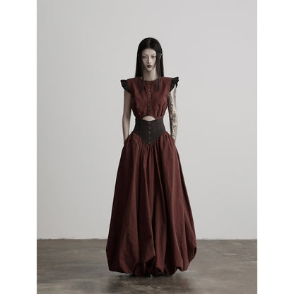 INDULGE_Ombre_Spun_Yarn_Patchwork_Waist_Belt_A_Line_Women&