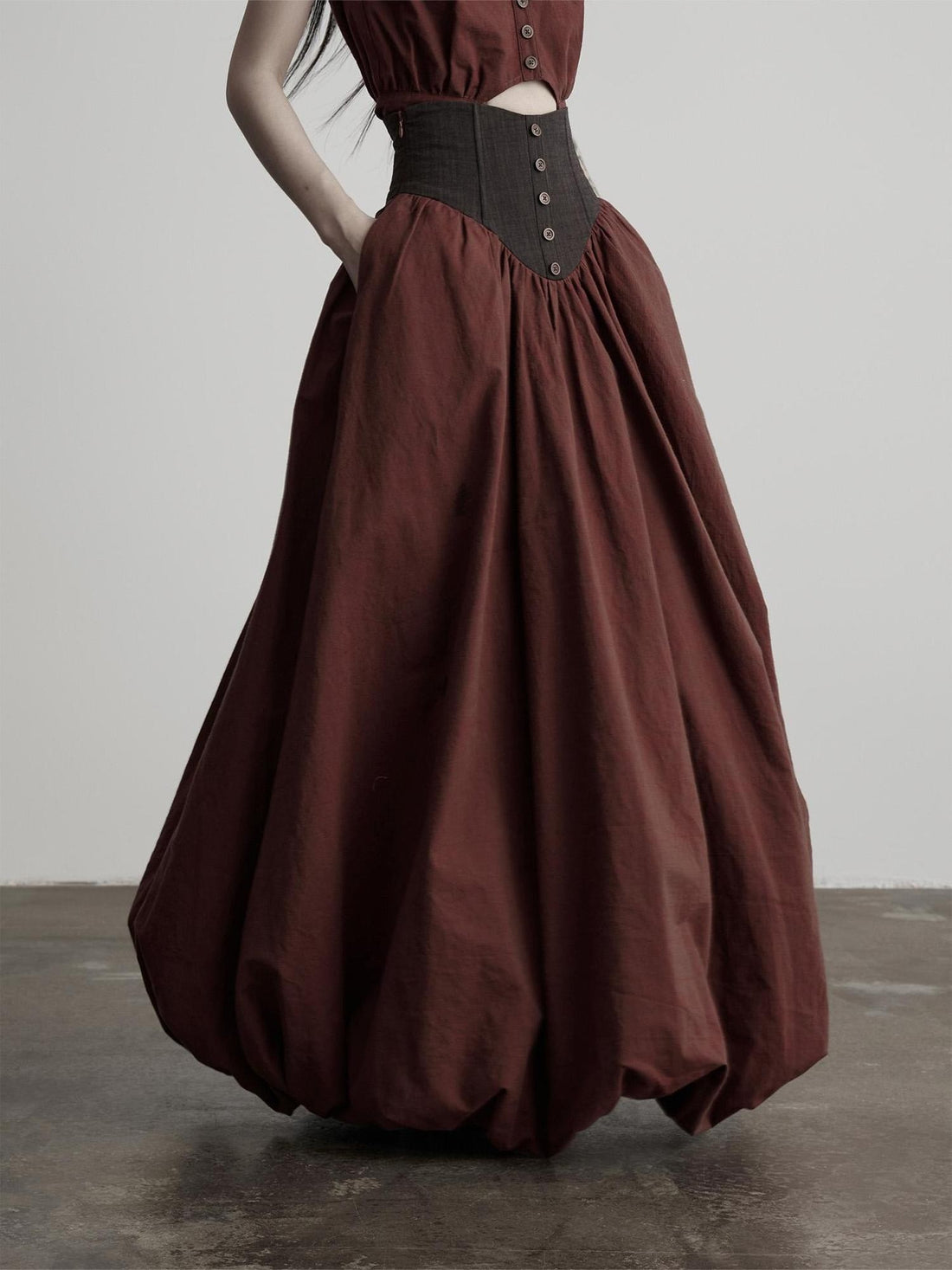 INDULGE Ombre Spun Yarn Patchwork Waist Belt A Line Women&