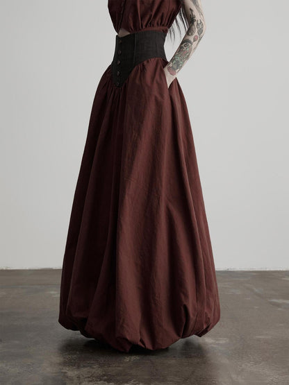 INDULGE Ombre Spun Yarn Patchwork Waist Belt A Line Women&