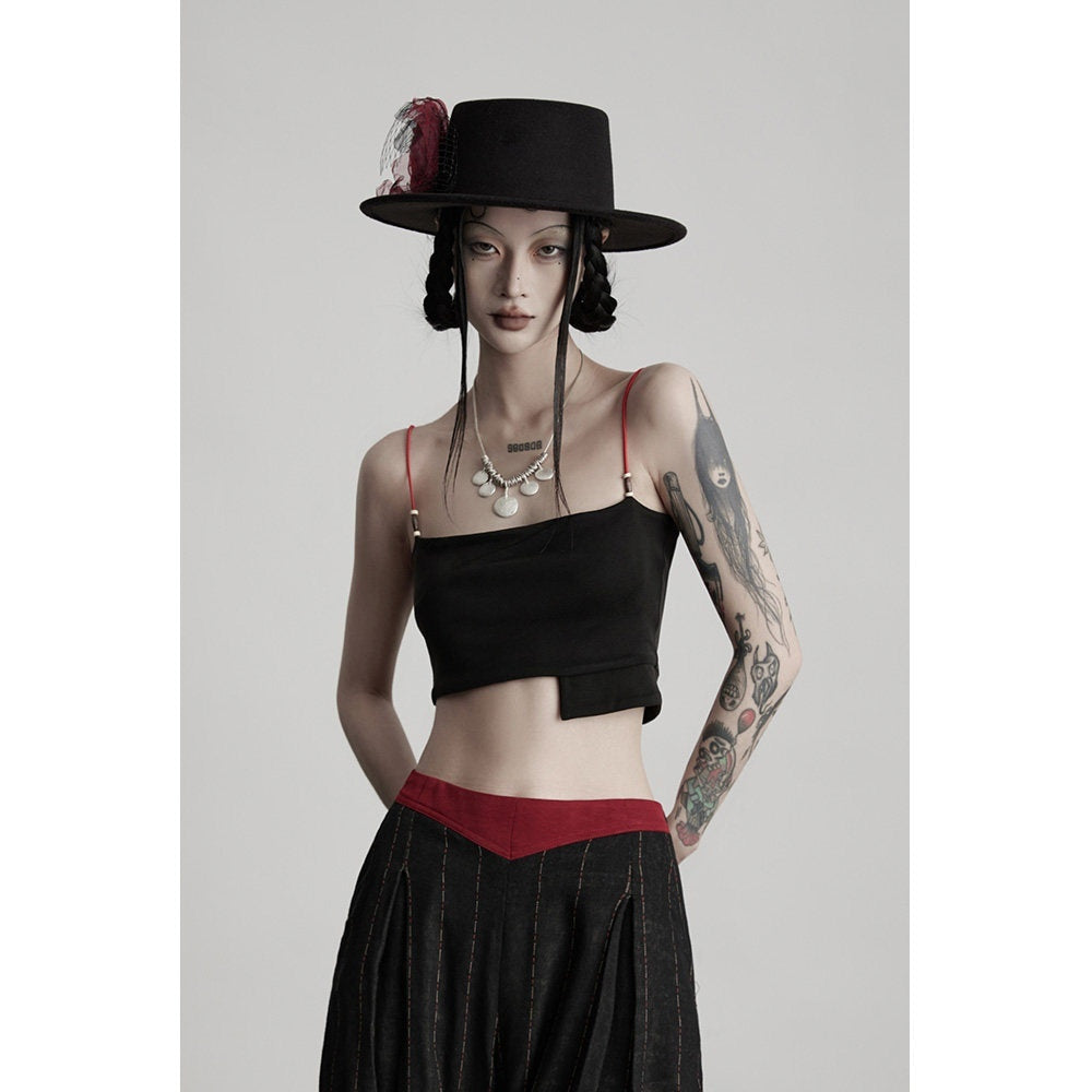 INDULGE_Original_Backless_Slim_Short_Stretch_No_Pad_Female_Black_Camisoles_MISSTT