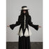 INDULGE Padded Wool Blend Elegant Button Round Neck Black Long Sleeve Cropped Jackets