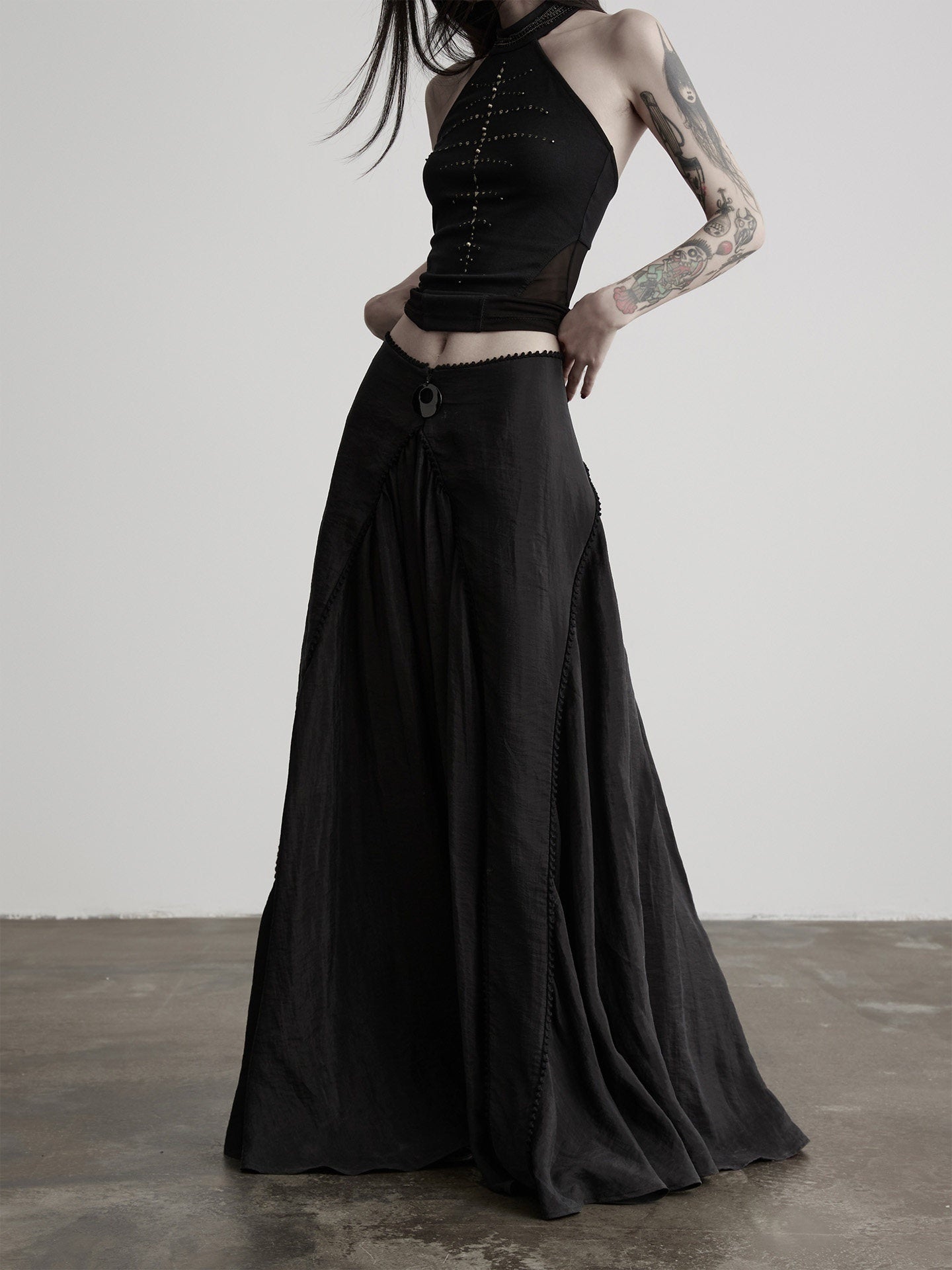 INDULGE_Pleated_Asymmetric_Waist_Draped_Women&