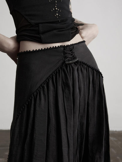 INDULGE Pleated Asymmetric Waist Draped Women&