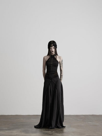 INDULGE Pleated Asymmetric Waist Draped Women&