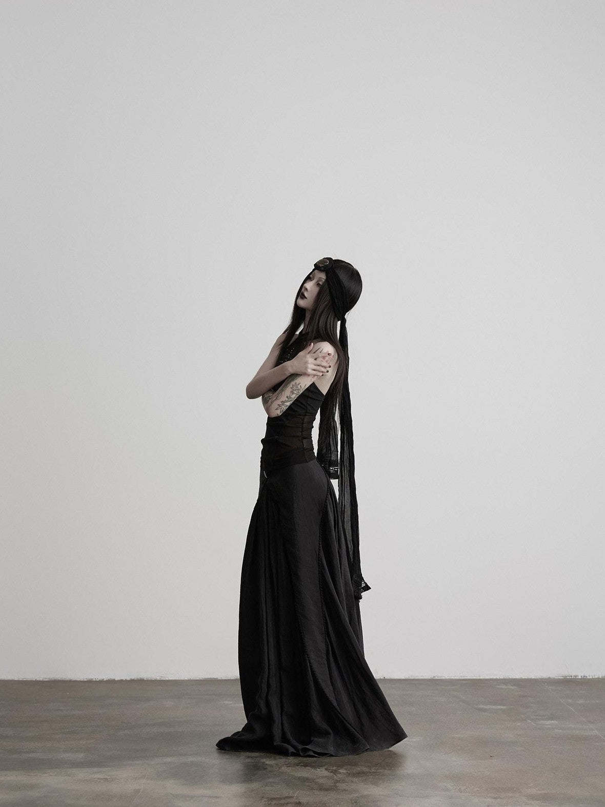 INDULGE Pleated Asymmetric Waist Draped Women&