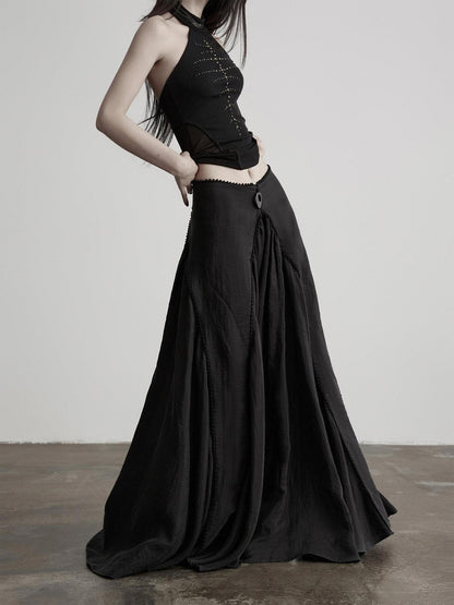 INDULGE Pleated Asymmetric Waist Draped Women&