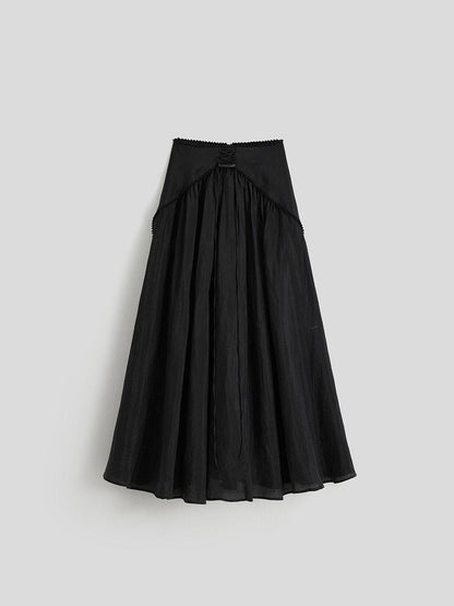INDULGE Pleated Asymmetric Waist Draped Women&