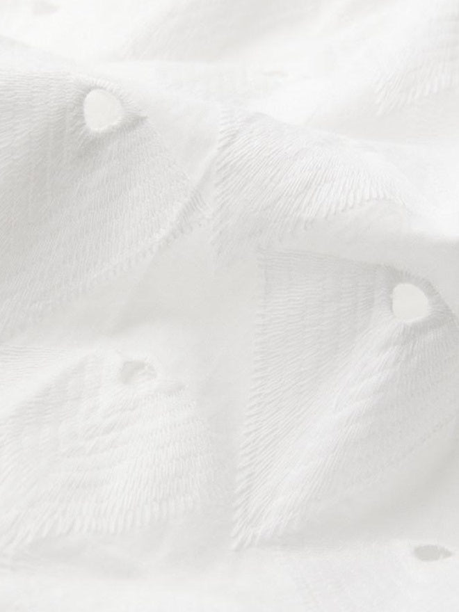 INDULGE Pure Cotton Patchwork Pockets Natural Waist Zipper Women White Wide-Leg Pants