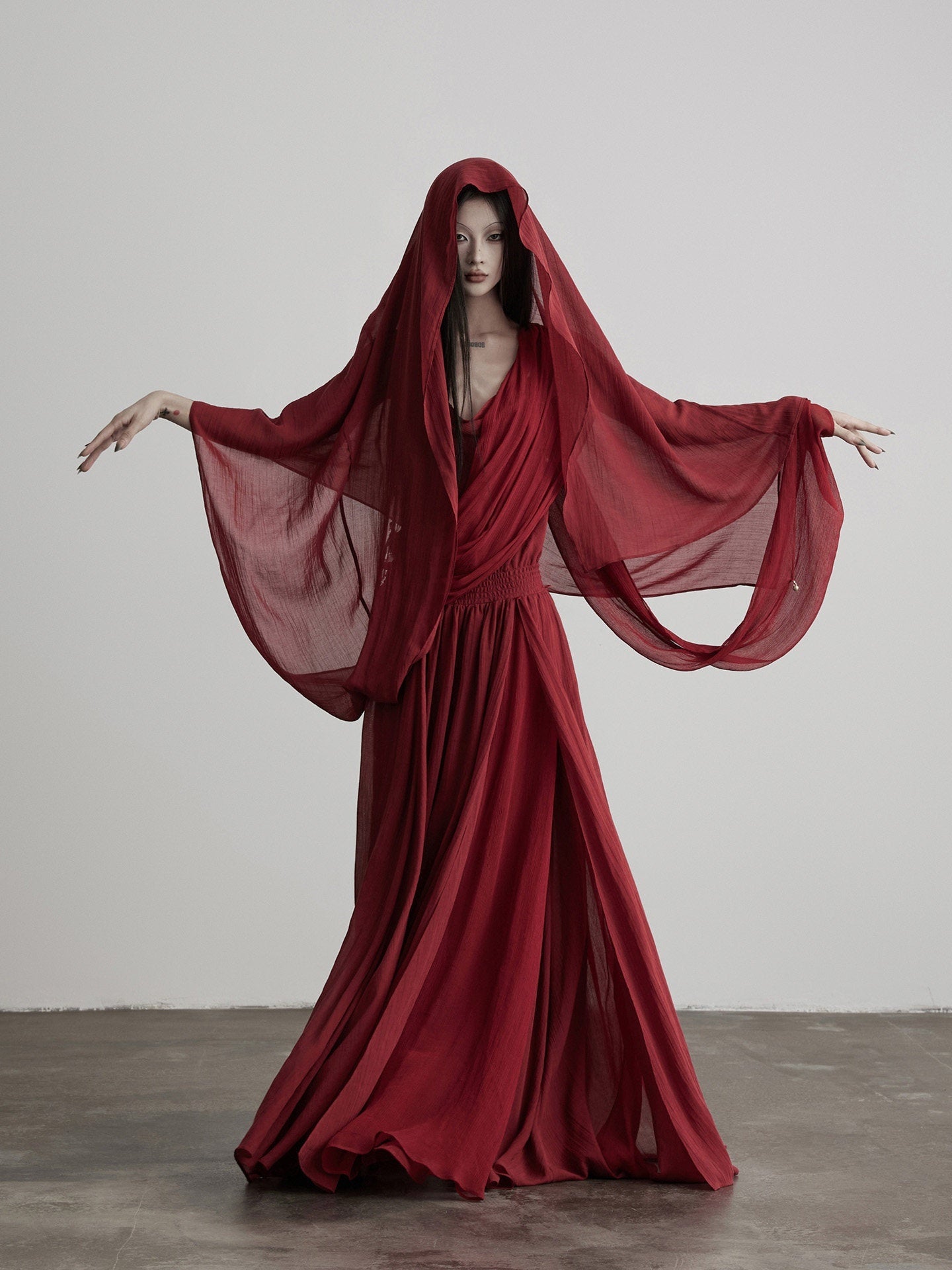 INDULGE_Red_Ribbon_Aline_Waist_Cinched_Strappy_Women&