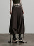 INDULGE Rhinestone Embellished Vintage Natural Waist Women Cotton Blend Wide-Leg Pants
